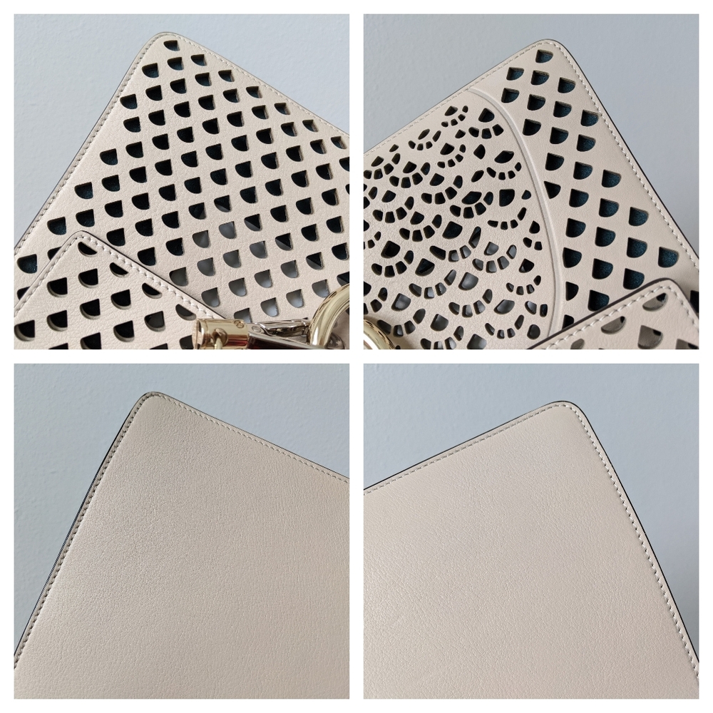 Chloe Calfskin Pineapple Perforated Faye Shoulder Bag - Picture 10 of 11
